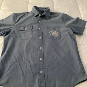 Men's Blue Short Sleeve Shirt